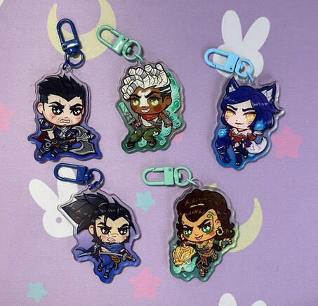 acrylic charms of 2xko characters