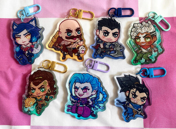 acrylic charms of 2xko characters