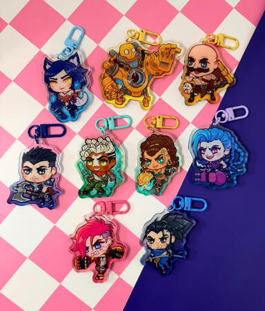 acrylic charms of 2xko characters