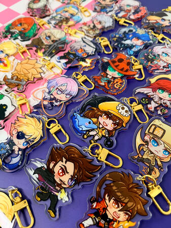 Acrylic charms of guilty gear strive characters